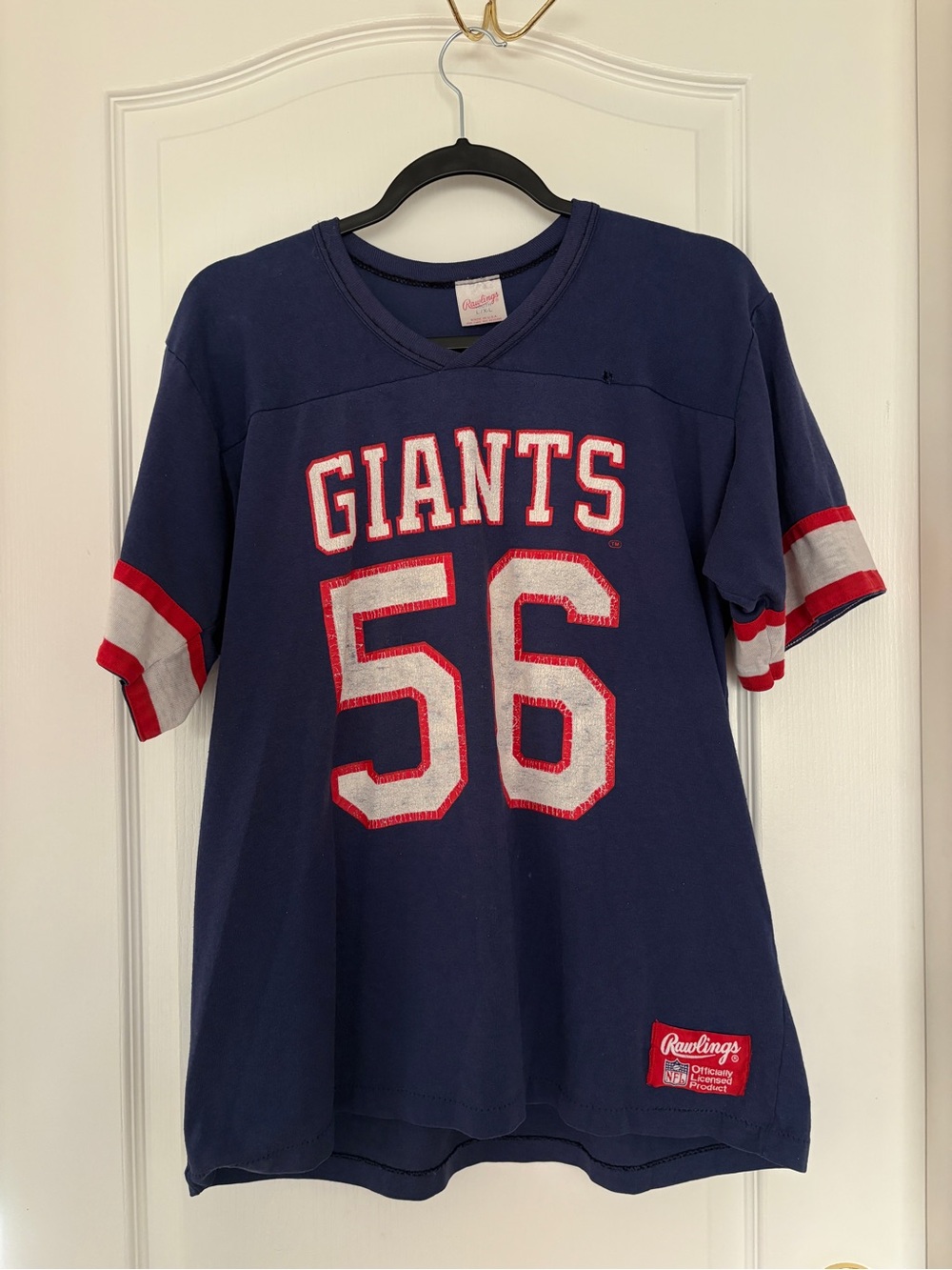 Rawlings Navy Tee with Red NFL Patch